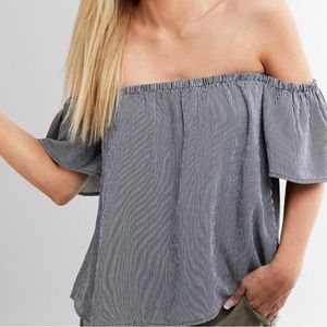 Buckle - Willow & Root Striped Off The Shoulder Top